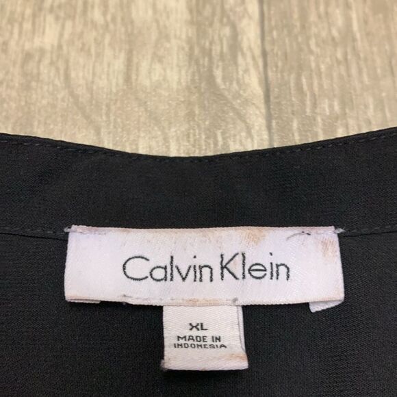 Womens Calvin Klein Button Down Roll Up‎ Sleeve Casual Shirt - Picture 3 of 6